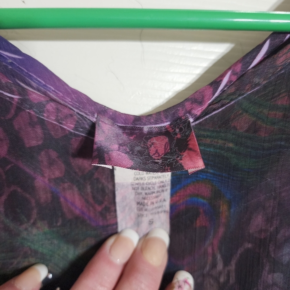 Lavish small wing sleeve purples with diamond studs transparent top - Picture 2 of 4